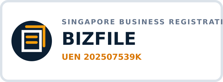 Singapore Bizfile business registration badge